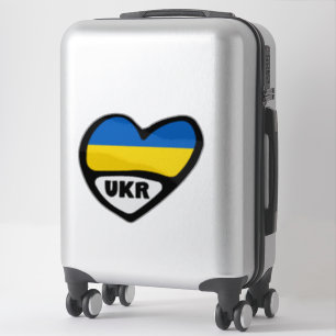 Ukraine Country Code Flag Herd, UKR Aufkleber