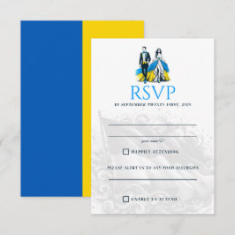 Ukraine Couple RSVP Karte