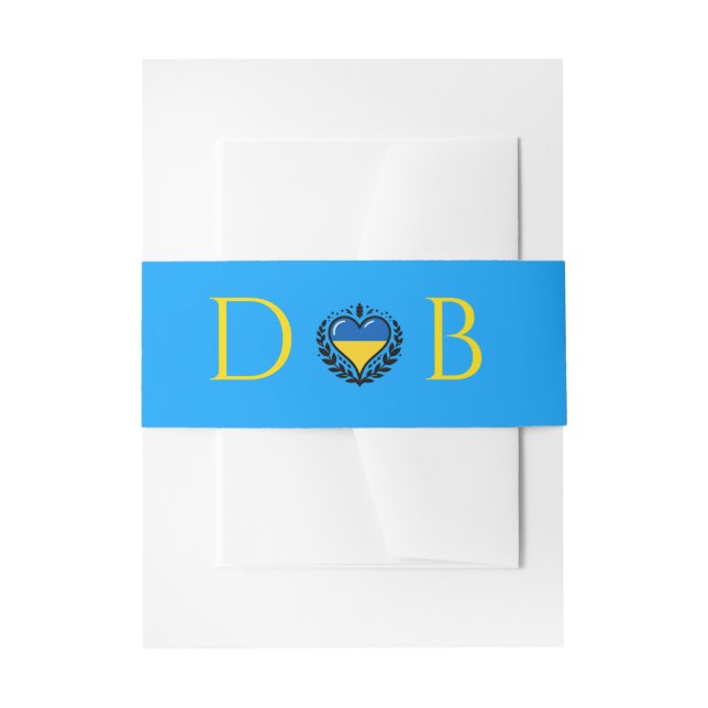 Ukraine Couple Wedding Einladungsbanderole (Vorderseite Beispiel)