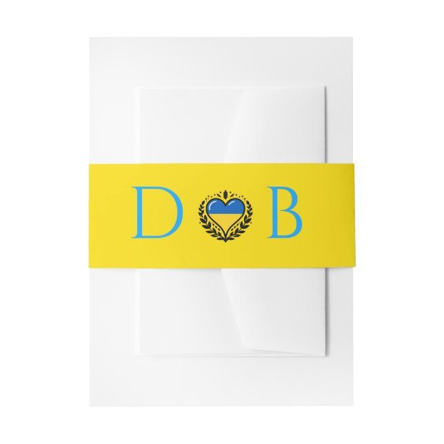 Ukraine Couple Wedding Einladungsbanderole (Vorderseite Beispiel)