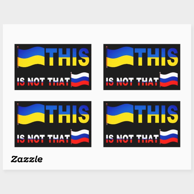 Ukraine Das ist nicht so Rechteckiger Aufkleber (Blatt)