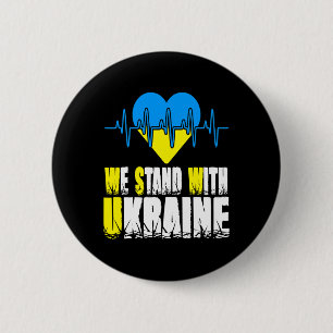 Ukraine Dreizack Ukraine-Flagge Ukrainische Flagge Button