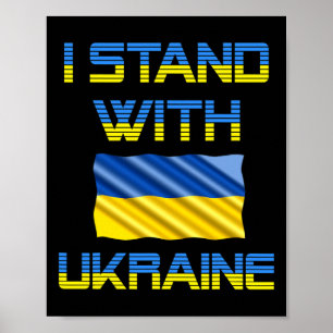 Ukraine Dreizack Ukraine-Flagge Ukrainische Flagge Poster