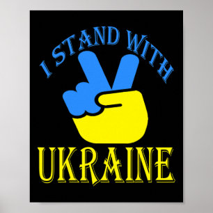 Ukraine Dreizack Ukraine-Flagge Ukrainische Flagge Poster