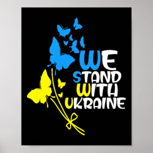 Ukraine Dreizack Ukraine-Flagge Ukrainische Flagge Poster