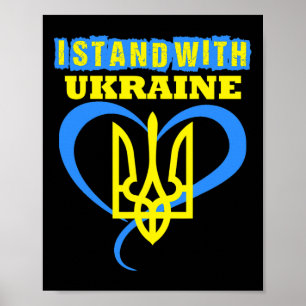 Ukraine Dreizack Ukraine-Flagge Ukrainische Flagge Poster