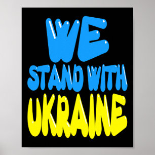 Ukraine Dreizack Ukraine-Flagge Ukrainische Flagge Poster