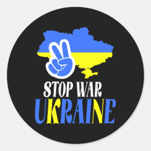 Ukraine Dreizack Ukraine-Flagge Ukrainische Flagge Runder Aufkleber