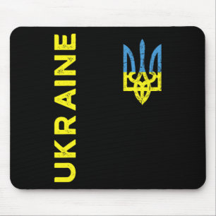 Ukraine Dreizack Wappen Emblem Ukrainische Flagge Mousepad
