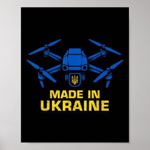 Ukraine Drohne Patriotische Ukrainische Fpv Liebha Poster
