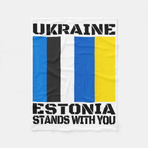 Ukraine Estland steht hinter dir Estnische Unterst Fleecedecke