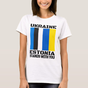 Ukraine Estland steht hinter dir Estnische Unterst T-Shirt