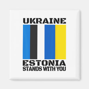 Ukraine Estland steht hinter Ihnen Estnische Unter Magnet