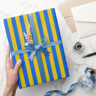 Ukraine-Fahne gestrichen blaues und gelbes Geschen Geschenkpapier