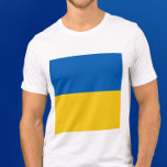Ukraine Fahne vorne und hinten T-Shirt<br><div class="desc">Einfache Ukraine Flaggen vorne und hinten doppelseitige,  minimale Drucktüten</div>