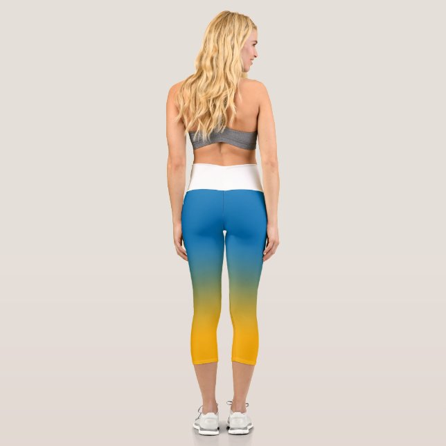 Ukraine, Farben der Freiheit Capri Leggings (Rückseite)