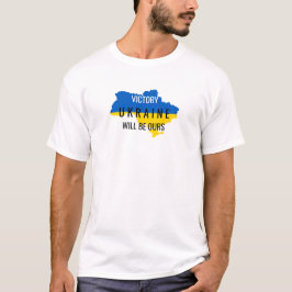 Ukraine Farben Sieg Overlay Weißer T - Shirt