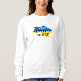 Ukraine Farben Sieg Overlay Weißes Sweatshirt
