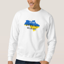 Ukraine Farben Sieg Overlay Weißes Sweatshirt