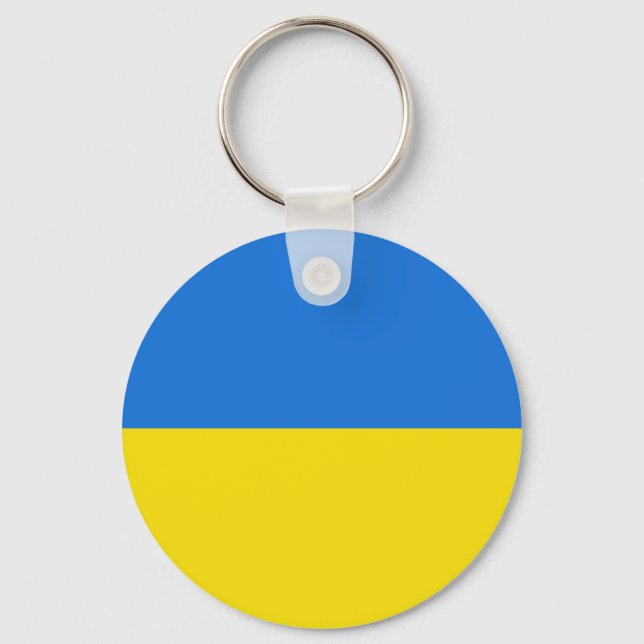Ukraine Fisheye Flag Schlüsselanhänger (Vorderseite)