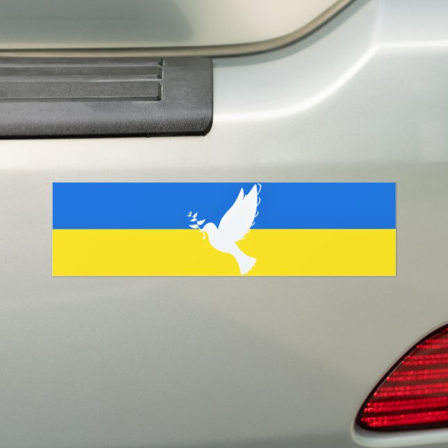 Ukraine Flag Autoaufkleber Taube der Friedensfreih (Auf Auto)