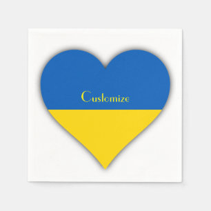 Ukraine Flag Blauer Gelber Thunder_Cove Napkins Serviette