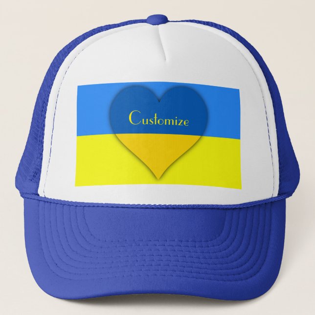 Ukraine Flag Blue Yellow Thunder_Cove Truckerkappe (Vorderseite)