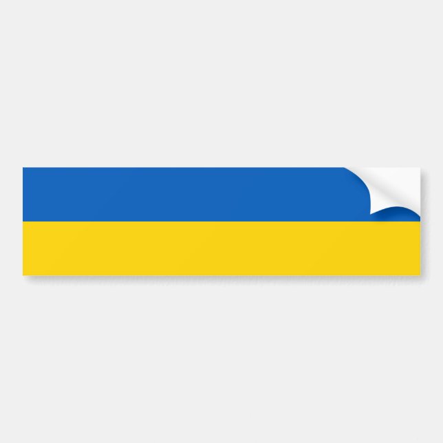 Ukraine Flag Blue Yellow Ukrainische Unterstützung Autoaufkleber (Vorne)