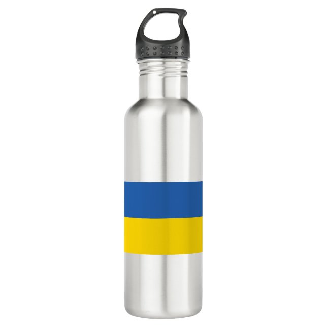 UKRAINE-FLAG EDELSTAHLFLASCHE (Vorderseite)