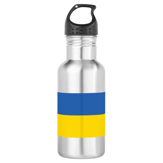 UKRAINE-FLAG EDELSTAHLFLASCHE (Vorderseite)