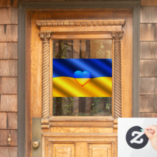 Ukraine Flag Fenster Klammern Unterstützungsfreihe Fensteraufkleber