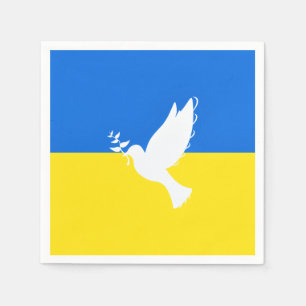 Ukraine Flag Frieden Dove Napkins - Freiheit Serviette