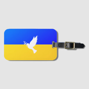 Ukraine Flag Gepäck Tag Taube des Friedens - Freih Gepäckanhänger
