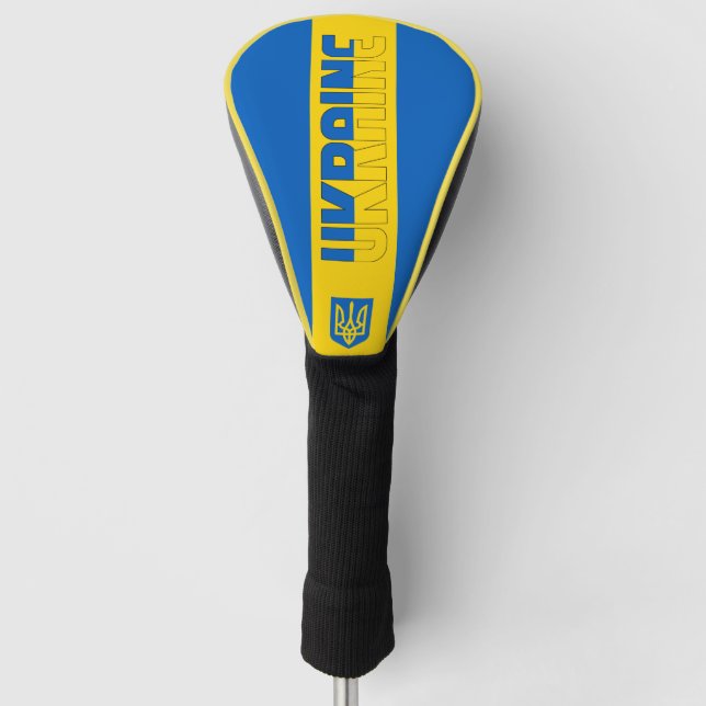 Ukraine Flag Gorgetic Patriotic Golf Headcover (Vorderseite)