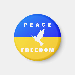 Ukraine Flag Magnet Unterstützung Frieden Taube - 