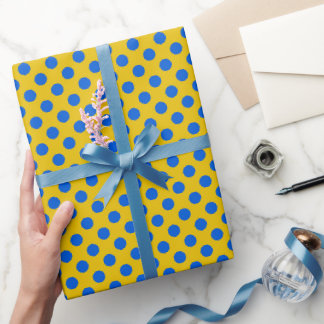 Ukraine Flag Polka Dots blaues und gelbes Geschenk Geschenkpapier