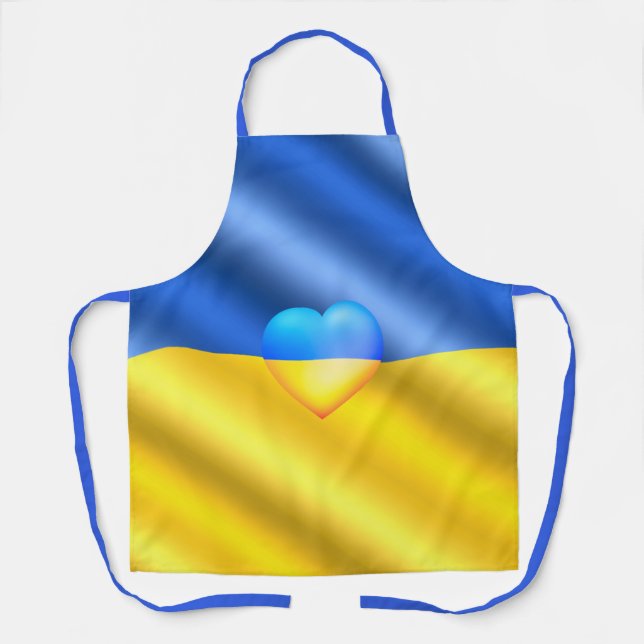 Ukraine Flag Schürze Freiheit Herz ukrainisches Ge (Vorderseite)