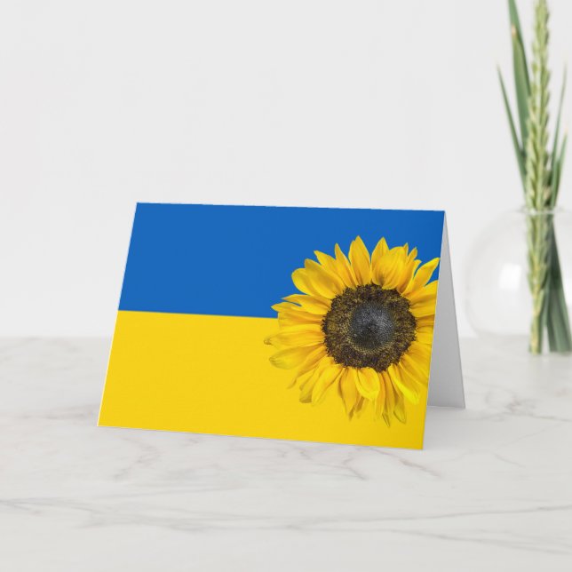 Ukraine Flag Sonnenblume Karte (Vorderseite)