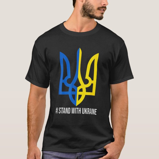 UKRAINE FLAG SYMBOL T-Shirt (Vorderseite)