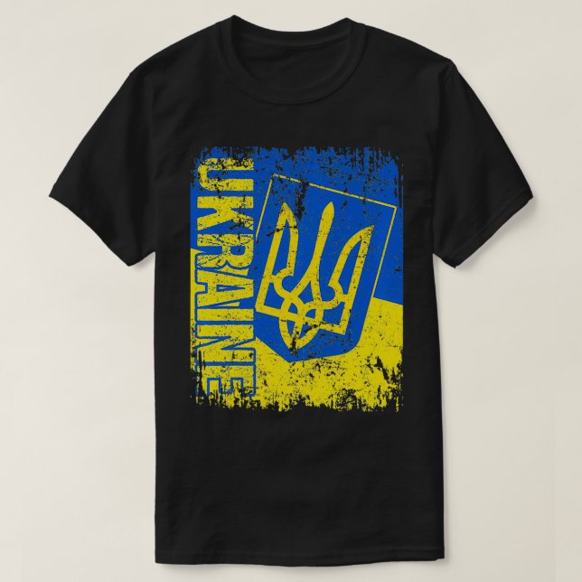 UKRAINE Flag Vintage Distressed UKRAINE Pullover  (Design vorne)