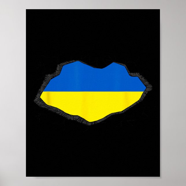 Ukraine-Flagge 1  Poster (Vorne)