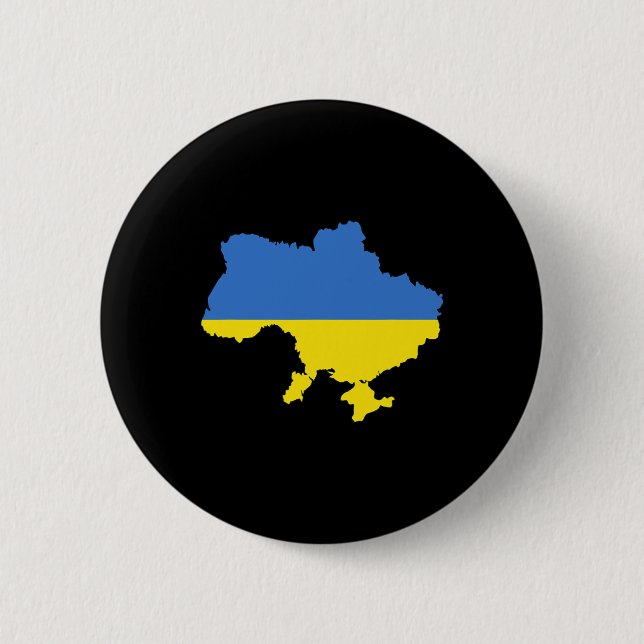 Ukraine-Flagge 4  Button (Vorderseite)