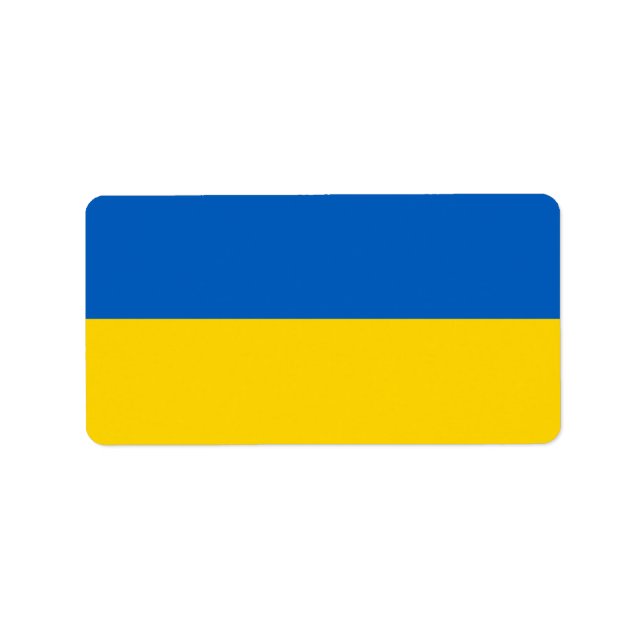 Ukraine-Flagge Adressaufkleber (Vorne)