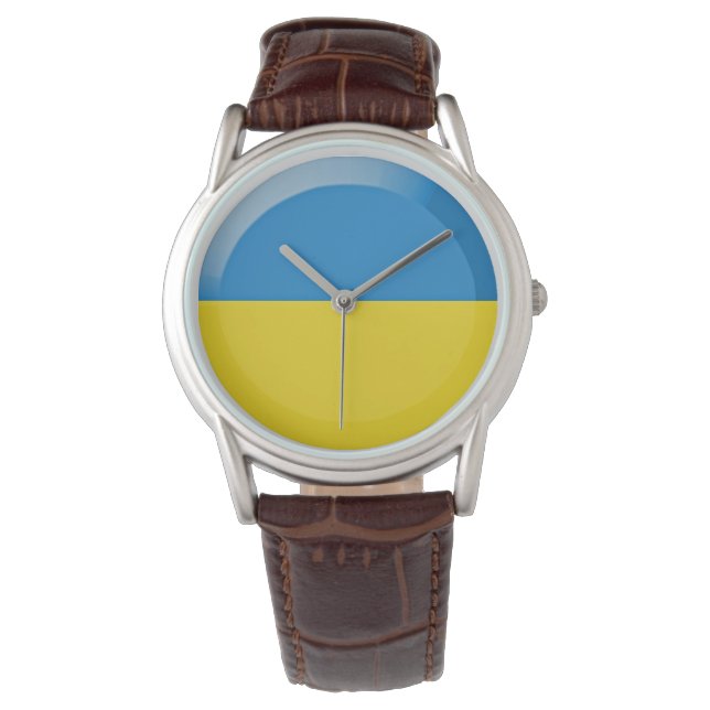 Ukraine-Flagge Armbanduhr (Vorderseite)
