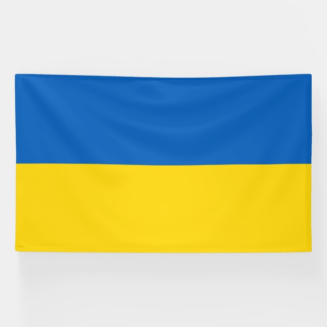 Ukraine-Flagge Banner (Horizontal)