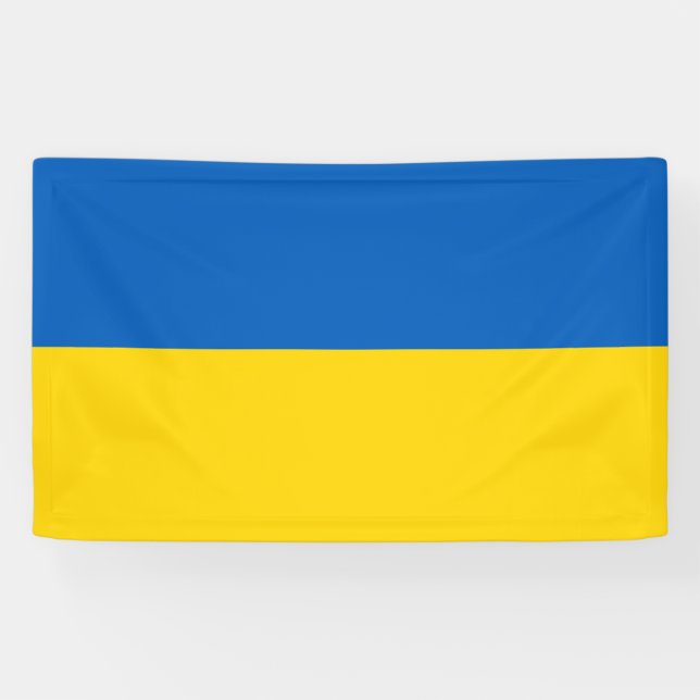 Ukraine-Flagge Banner (Horizontal)