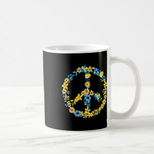 Ukraine-Flagge Blumen Frieden Erbe Kaffeetasse