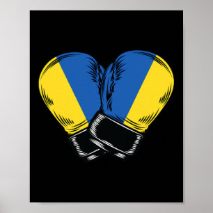 Ukraine-Flagge Boxen Boxer Ukrainische Flagge  Poster