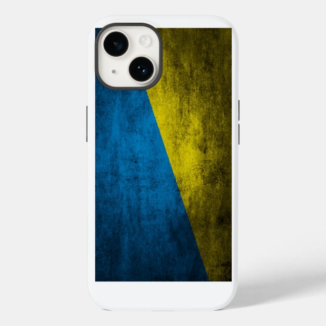 Ukraine-Flagge Case-Mate iPhone 14 Hülle (Rückseite)