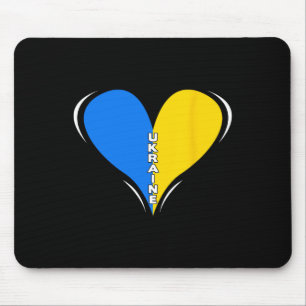 Ukraine-Flagge Design - Herz 1 Mousepad